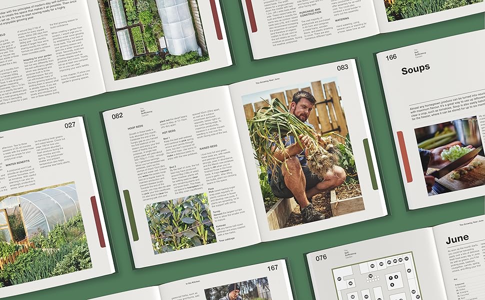 The Self-Sufficiency Garden, Book Spreads
