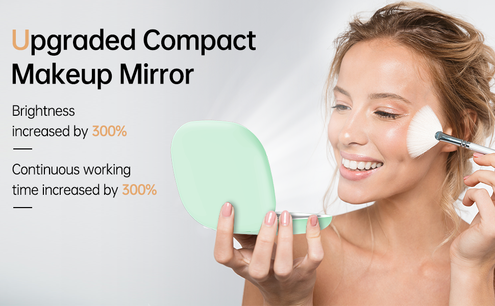 Gospire Doublesided Rechargeable Travel Makeup Mirror with