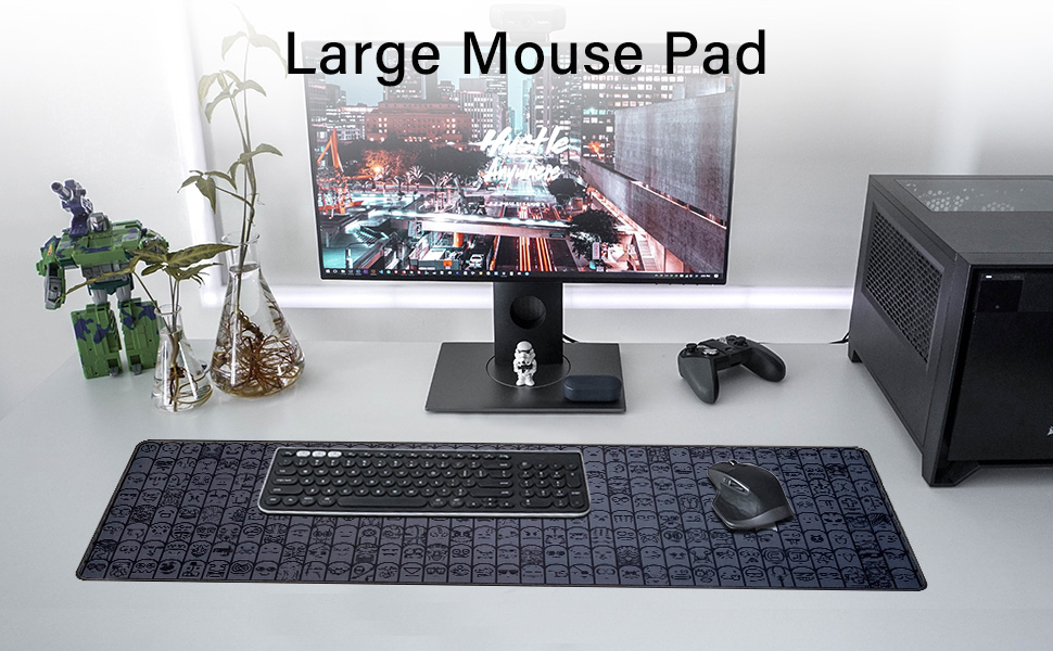 Excovip Large Gaming Mouse Pad with Stitched Edges, Extended Mousepad ...