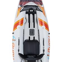 Buoy Watersports Echo Single Kayak - top view of the kayak to show the 3 air chambers
