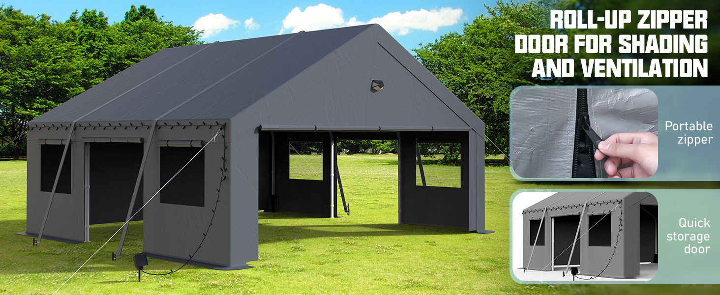 roll up zipper side doors