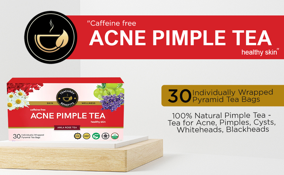 TEACURRY Pimple Skin Care Tea 15 Tea Bags Helps reduce Pimple