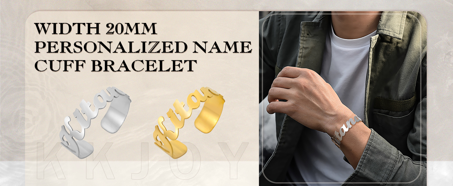 Personalized Name Cuff Bracelet