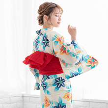 12-ドットクレマチス(兵児帯 レッド)