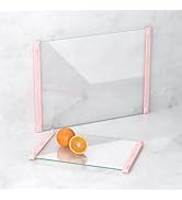 LANGBOHOS Cutting Board,Tempered Glass Cutting Board for Kitchen with Rubber Handle-Non Anti slip...