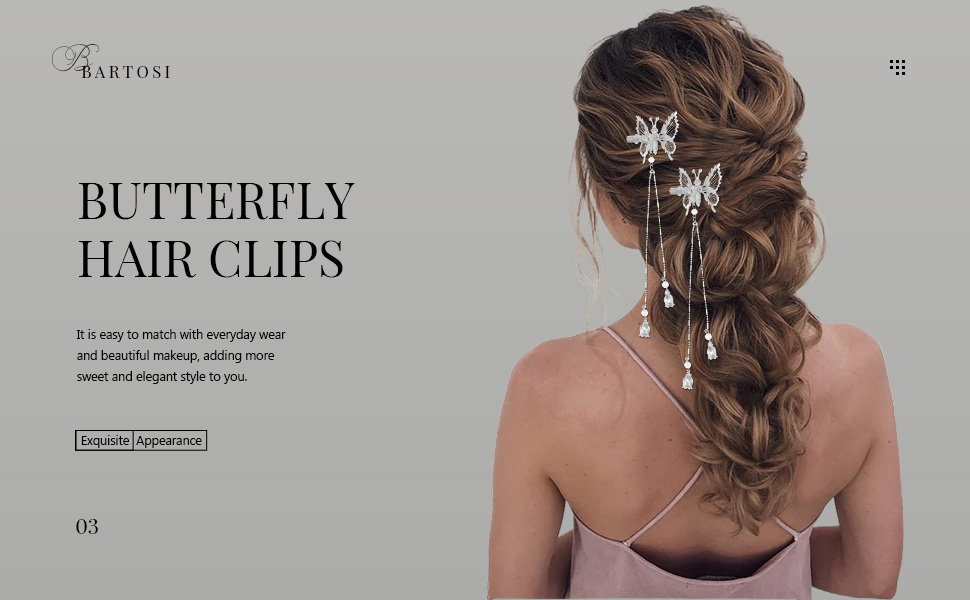 butterfly hair clips