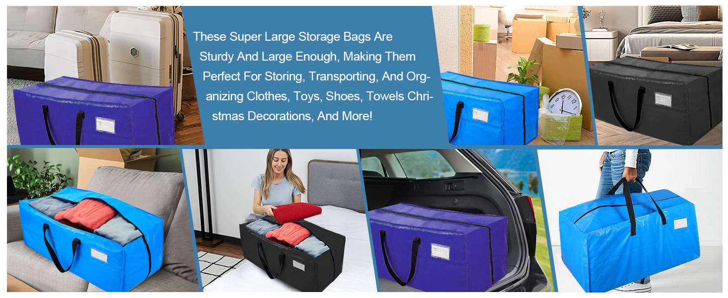 7 Pack Heavy Duty Moving Bags or Large Storage Bag, Boxes for Packaging