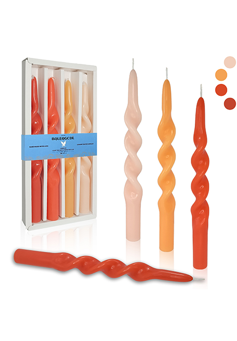 Orange taper candlestick