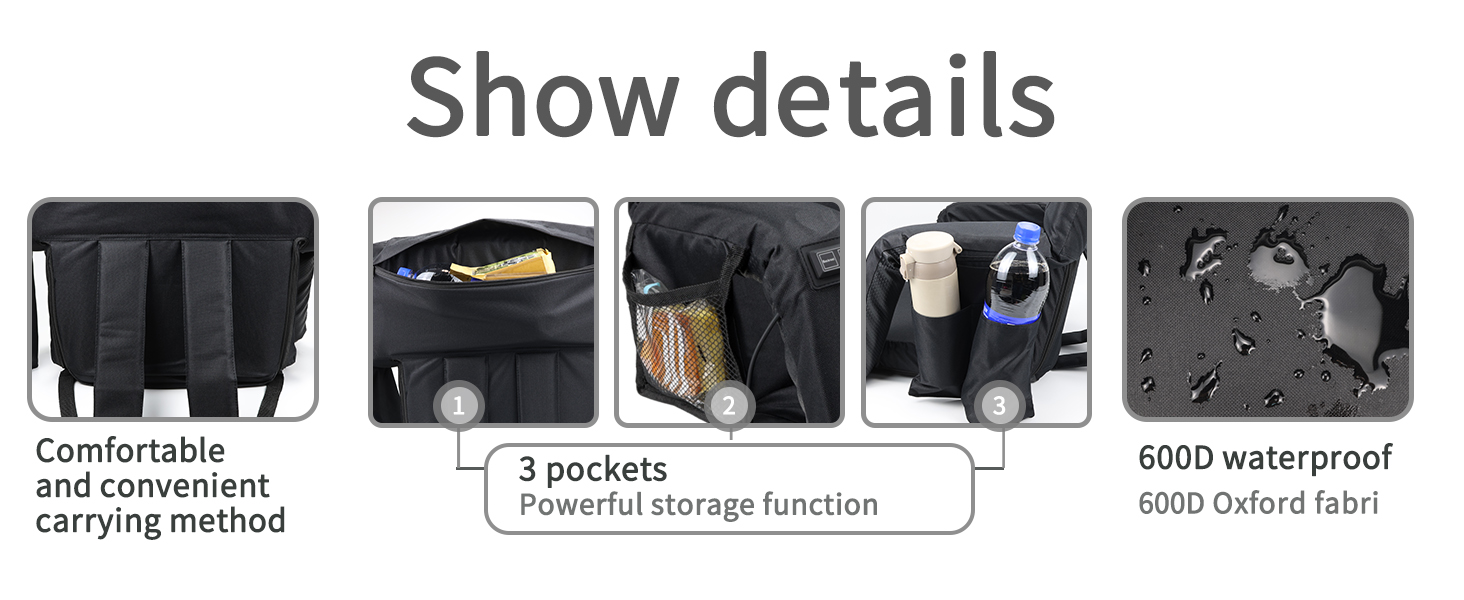 Curperkoi DualSided Heated Stadium Seats 21" Portable