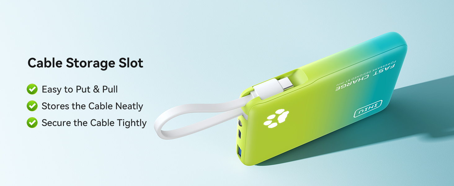 Vast Compatibility  Built-in USB-C Cable for