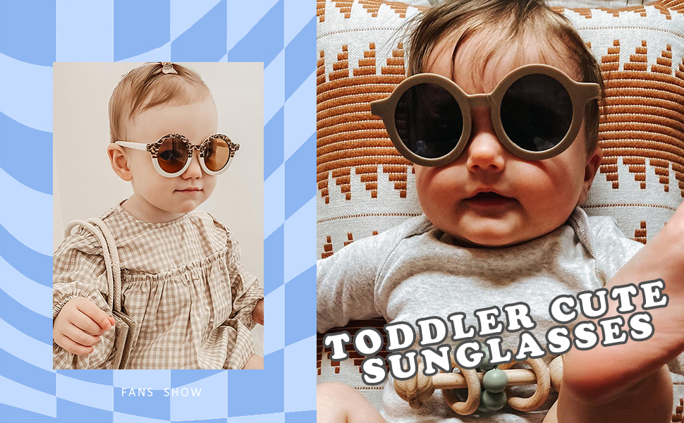 Kids Sunglasses, Retro Cute Round Sunglasses