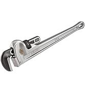RIDGID 31105 Model 824 Aluminum Straight Pipe Wrench, 24-inch Plumbing Wrench, grey