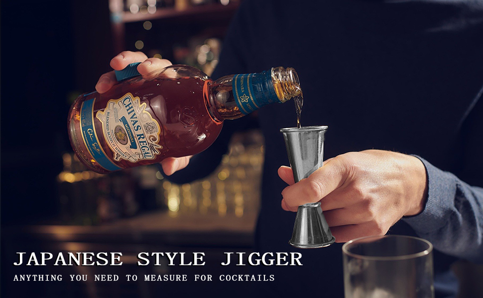 KITESSENSU Jigger for Bartending, Japanese Jigger 2 oz 1 oz with
