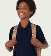 stain-repel navy polo