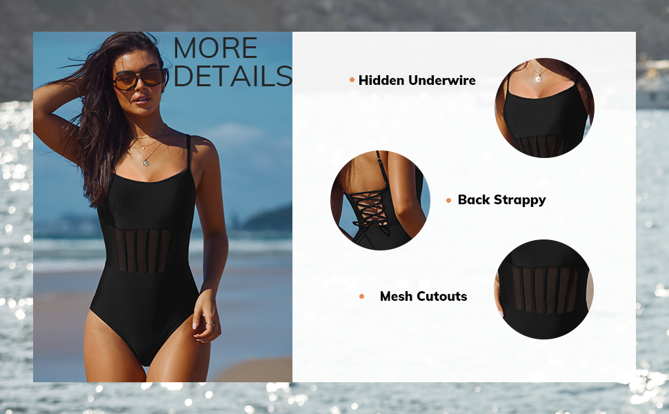 CUPSHE Women's One Piece Swimsuit Scoop Neck Bathing Suit
