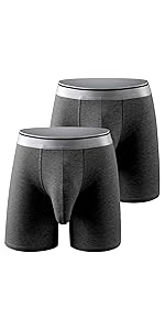 Mens Underwear Cotton Boxer Briefs Long Leg Boxer Brief Shorts