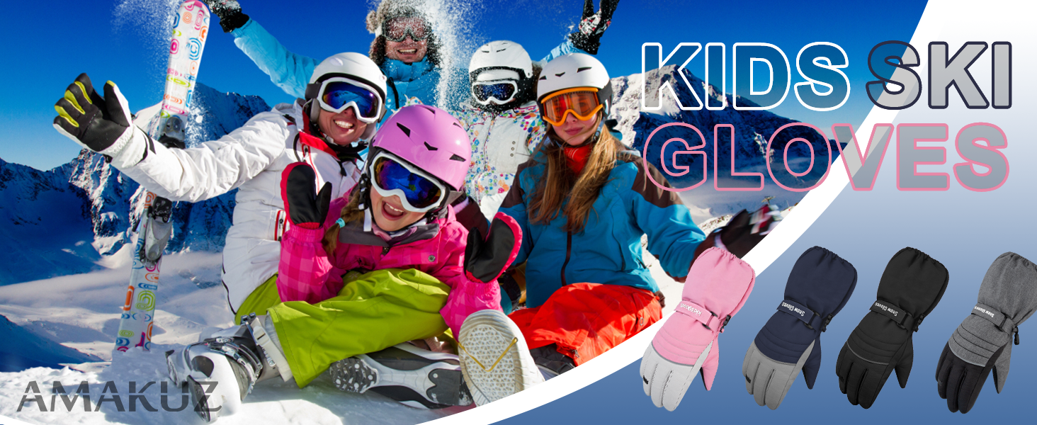 Kids SKI GLOVES FOR COLD WEATHER