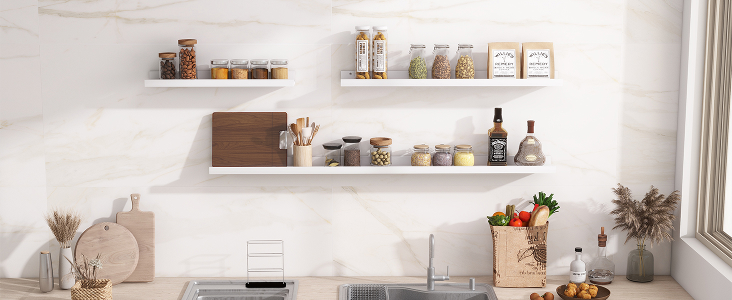 Fun Memories Picture Ledge Shelves, 55 inch Floating