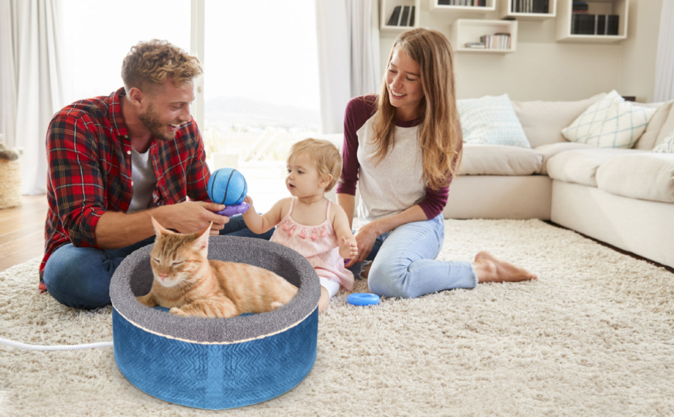 AUPETEK Heated Cat Beds for Indoor Cats Warming Cat Beds Super Soft