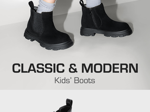 Amazon.com | DREAM PAIRS Girls Chelsea Boots Side Zipper Lug