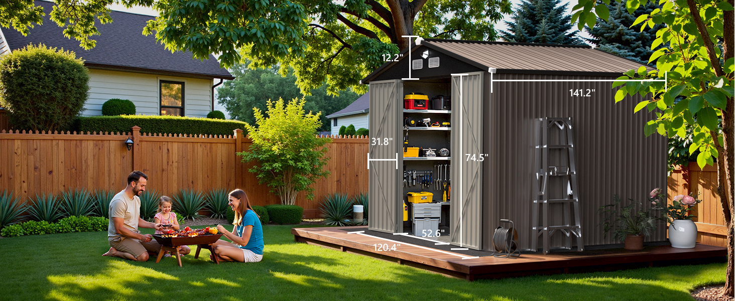metal storage shed