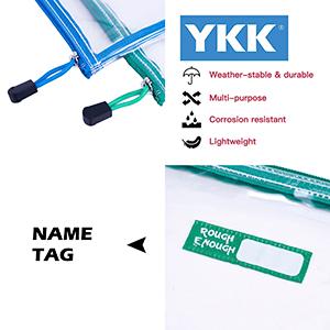 waterproof document pouch file folders organizer with durable sturdy YKK zipper pull name tag label