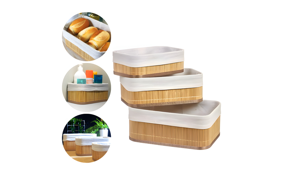 kit cestos bambu