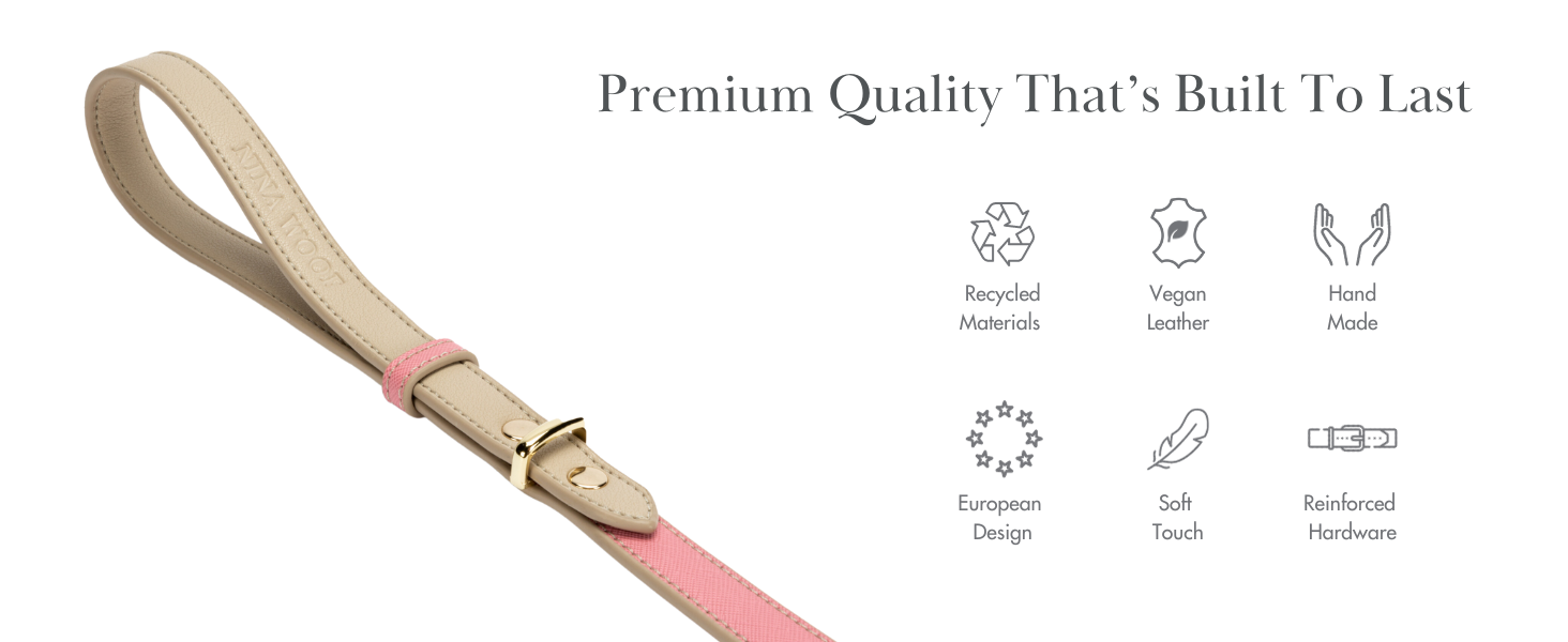  Leather Dog Leash  Padded Luxury Dog Lead - Dog Leash Large 