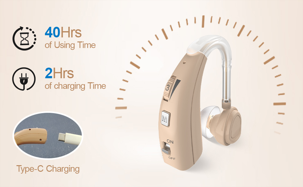 Hearing Aid for Seniors with Frequency Adjustments