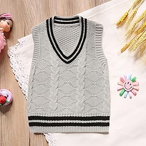 Amazon.com: MSTOZE Baby Boys Sweater Vest, School Uniform