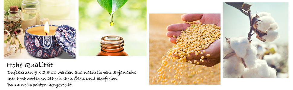 Natürliches Sojawachs Kerze