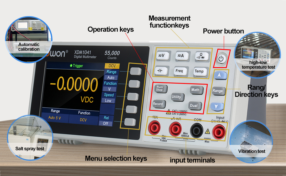 OWON XDM1041 USB/RS232 Digital Multimeter 55000 Counts High Accuracy