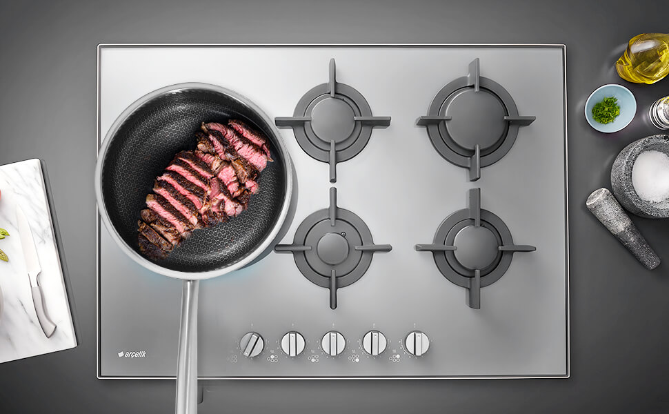 Hybrid Nonstick Frying Pan With Lid