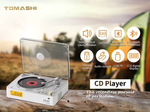 Amazon.com: CD Player with Stereo Speakers, Retro Portable