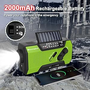 emergency radio with 2000mAh Power bank