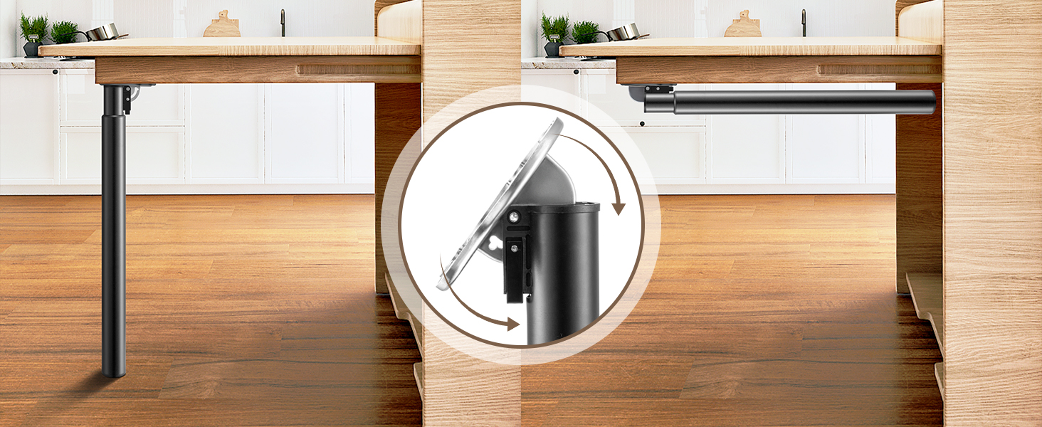 Toemics Table Legs 2 Pack Breakfast Bar Leg Adjustable Metal Table Legs