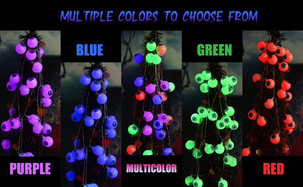 Remote control skull light string with multiple color options