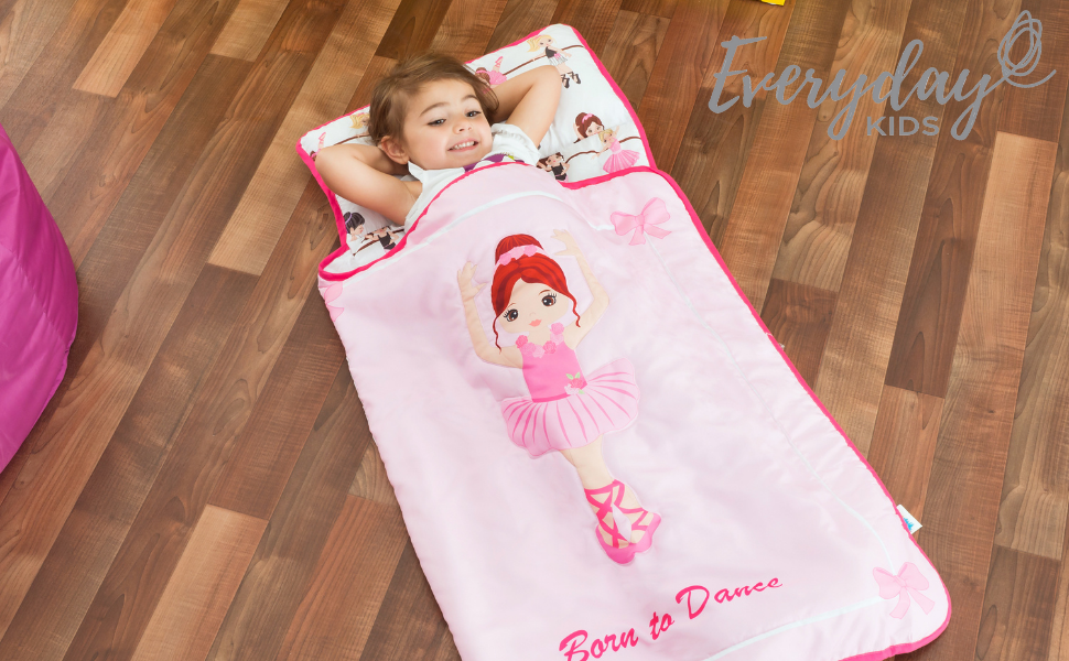 toddler nap mat, toddler sleeping bag, nap mat, kids sleeping bag, slumber bag, ballerina nap mat