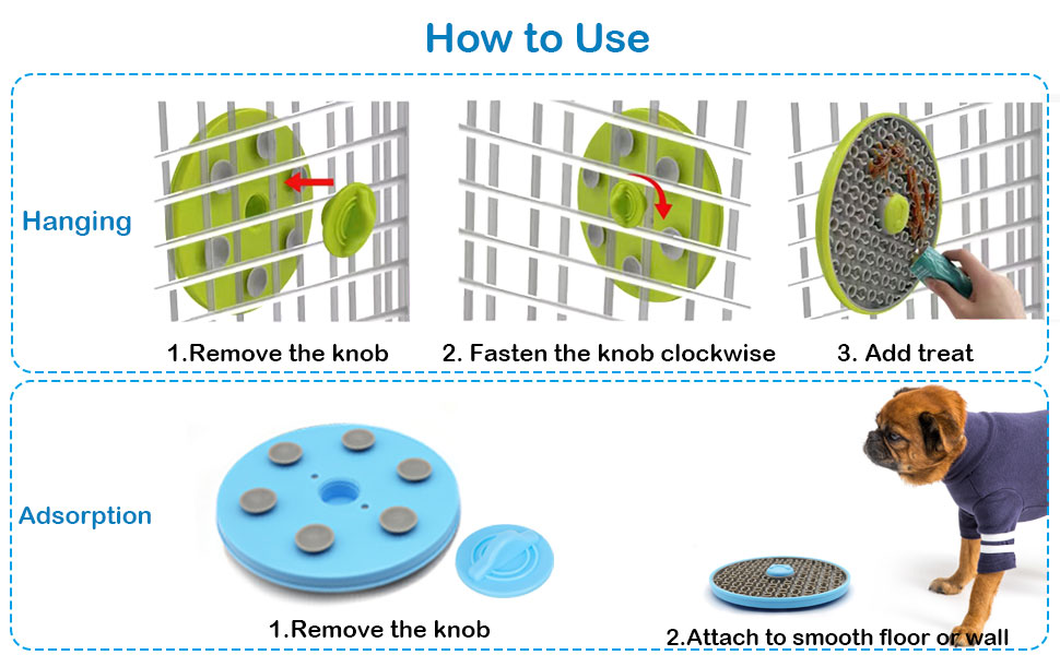 Lick Mat for Dogs, Crate Toys for Dogs/Dog Crate Lick Pads for Peanut Butter/Yogurt