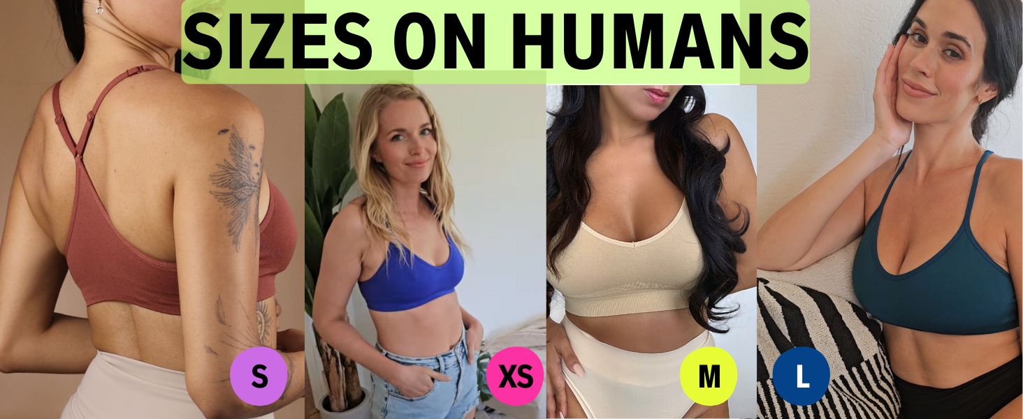 xs s m l racerback racer back bra bralette blue tan copper