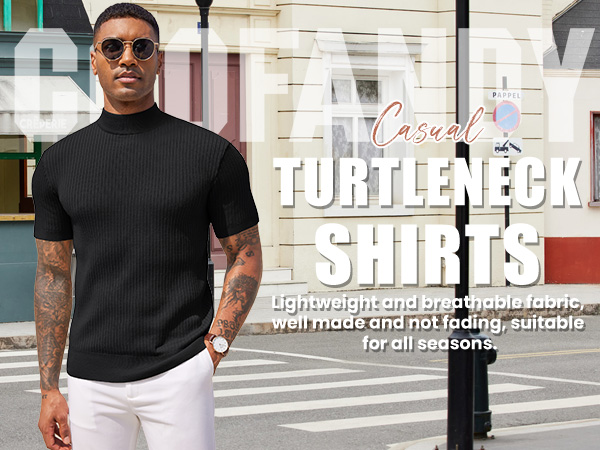 ★sale★Men's MockNeck 4G02 CBOT Askdeer Men's Quarter-Zip Sweater Waffle Mock Turtleneck