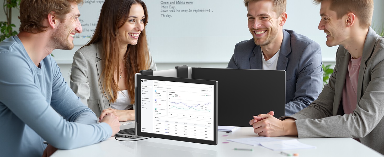 4K Smart Portable Quad Monitor Stand with Docking
