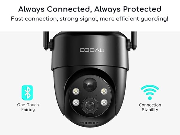 Amazon.com: COOAU Solar Security Cameras Wireless Outdoor