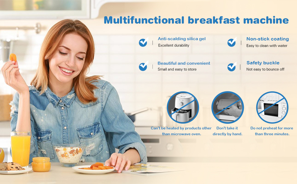 Blue Microwave Toastie Maker