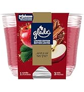 Glade Apple of My Pie Holiday Scented 3-Wick Candle, Air Freshener Infused with Essential Oils fo...