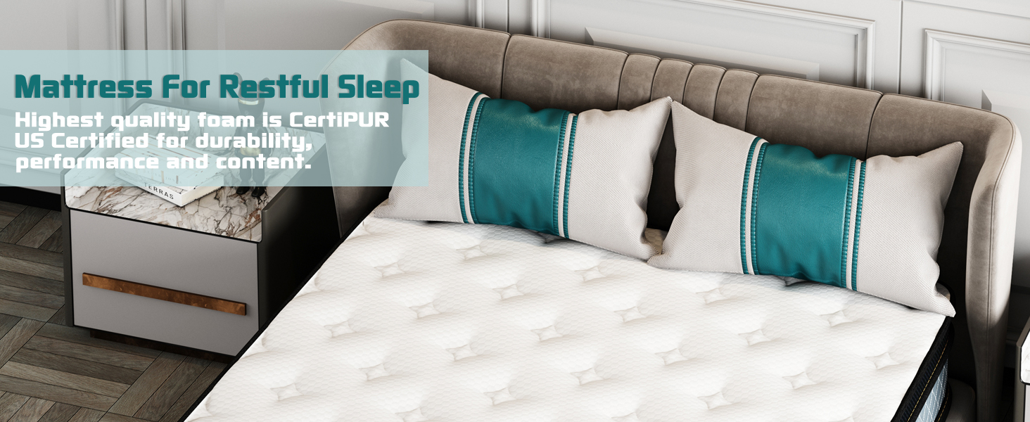 Crystli Full Mattress, 10 Inch Memory Foam Mattress with