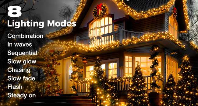 8 lighting modes