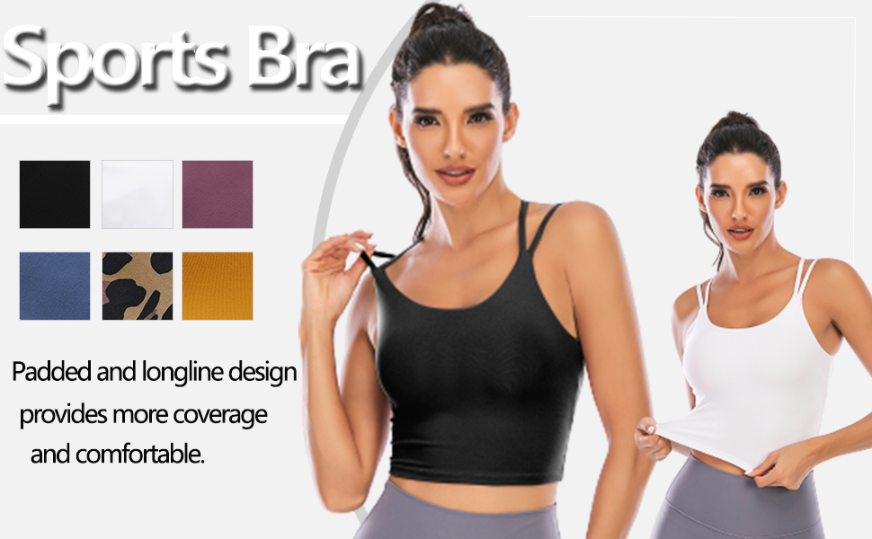 ZAIQUN women's crop top bra womens padded sports bra zaiqun women padded sports bra padded tank top