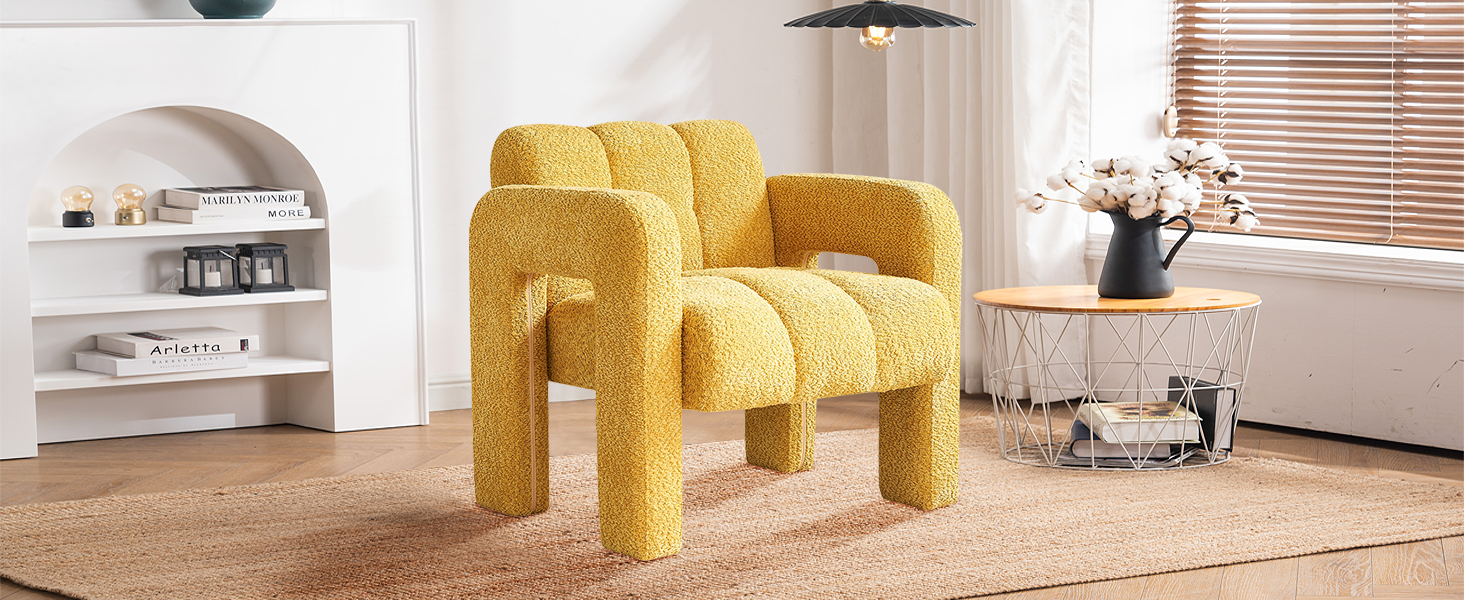 Yellow accent chair