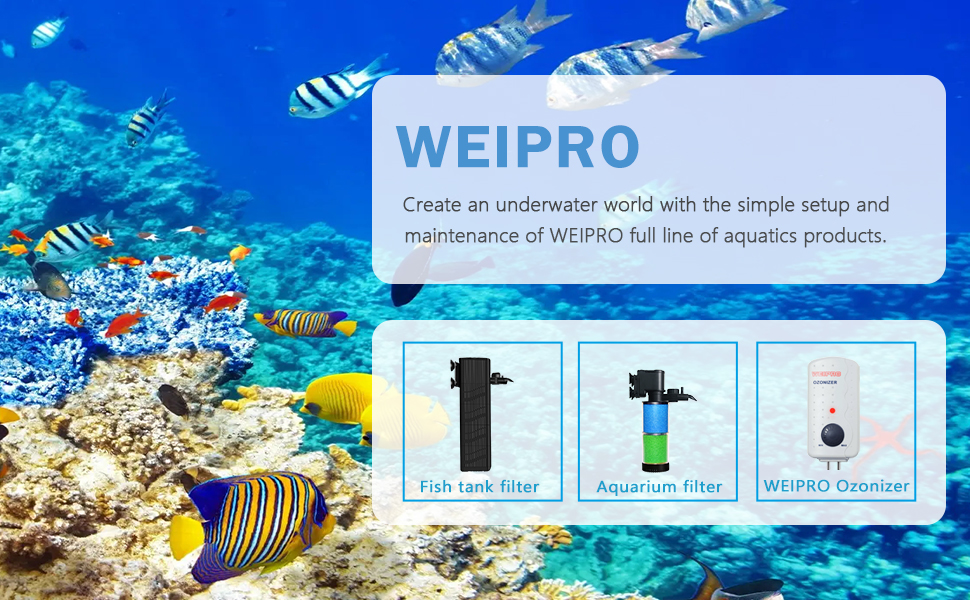 Weipro Aquarium fish tank filter,Submersible fish tank